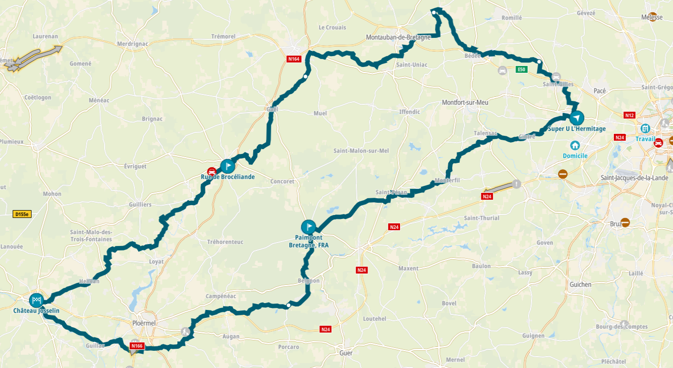 Parcours Moto Broceliande 2023