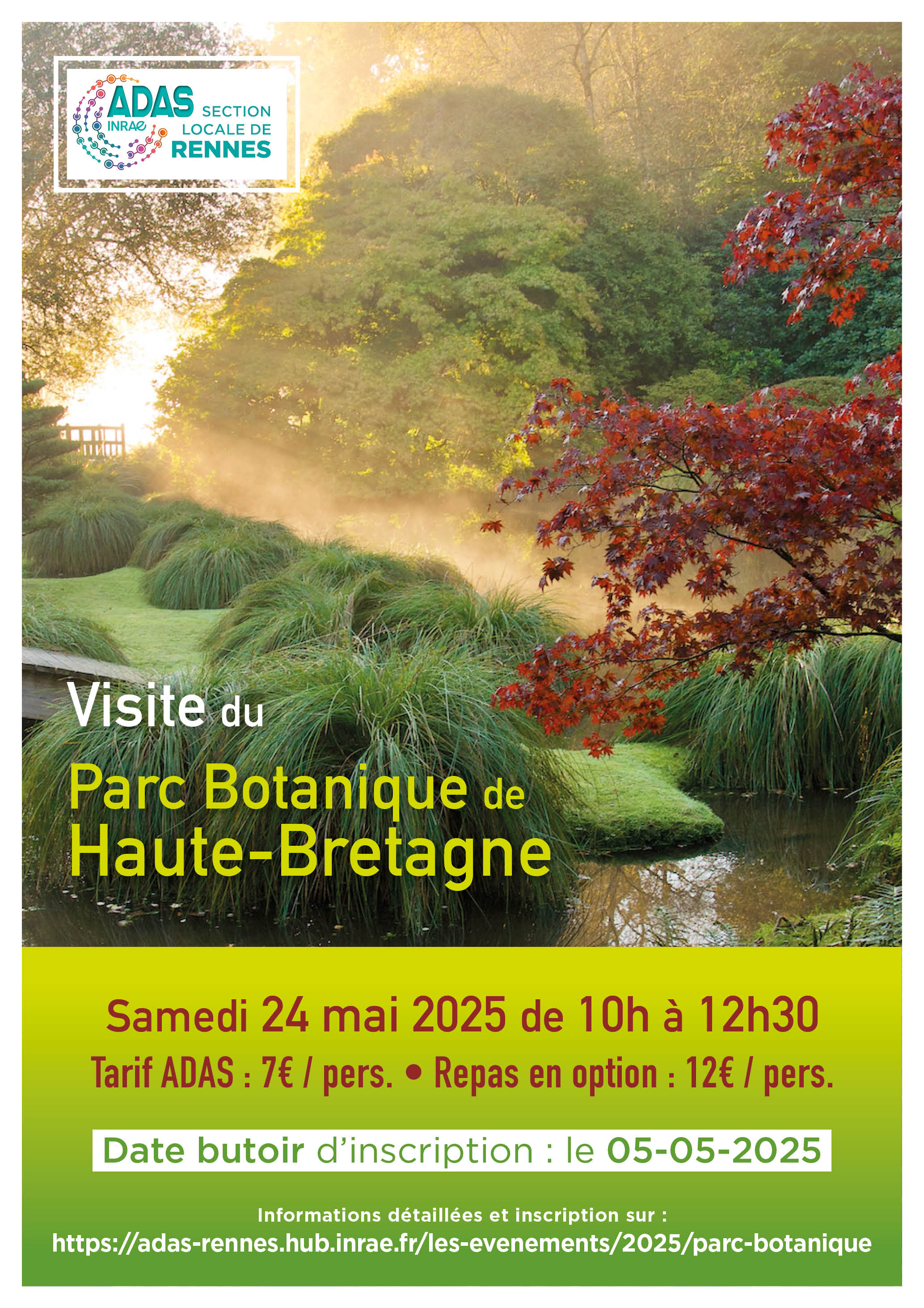 Affiche Parc botanique 2025