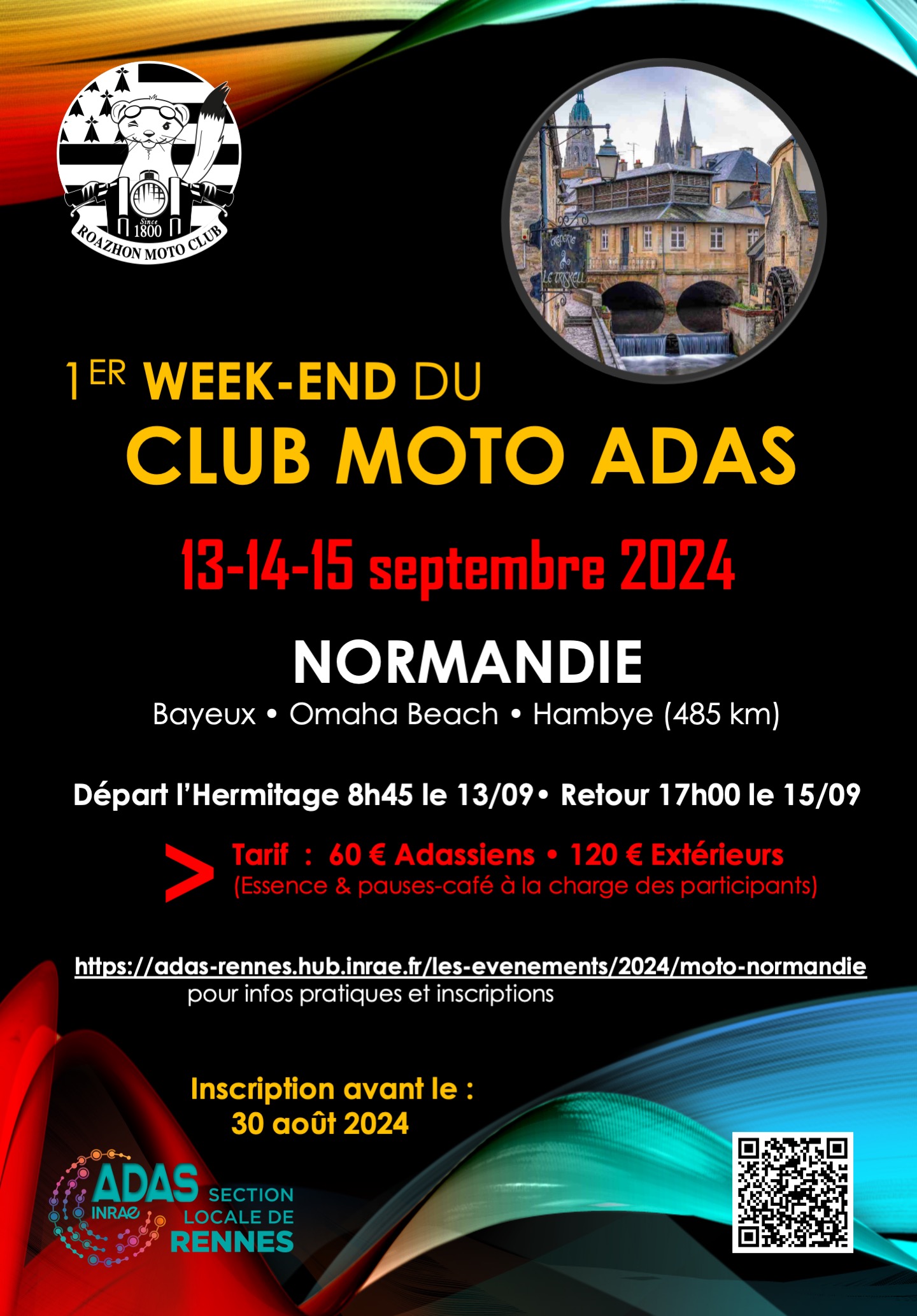 Affiche moto Normandie 2024