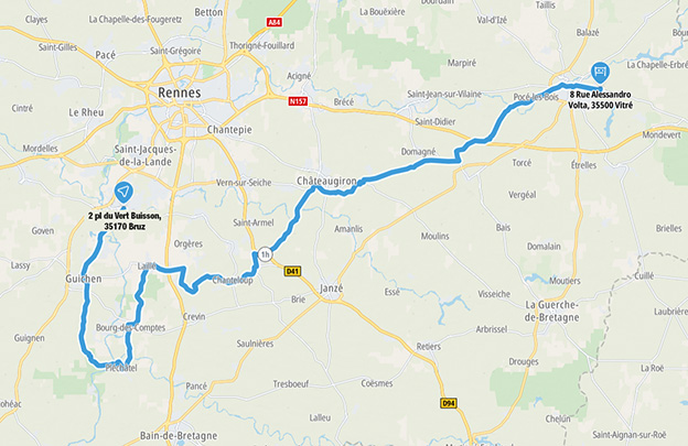 Parcours moto Vitré 2025